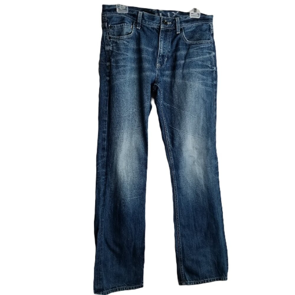 Helix N56 Slim Bootcut Jeans Men 30x32 Medium Wash Distressed Cowboycore Western